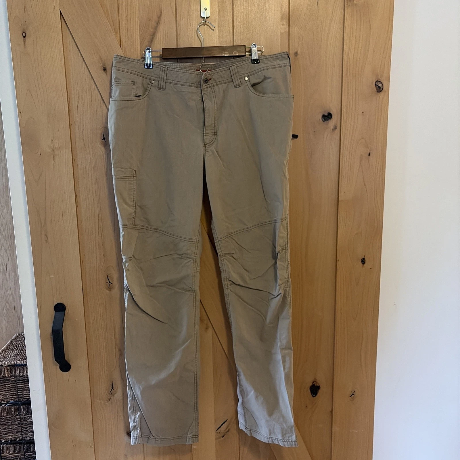 L.L.Bean Hiking Pants Mens 40x34 Tan Stretch Outdoor Trail Utility Gorpcore