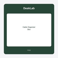 Desk Cable Organizer Box Compact Cord Management for WFH Silver Finish v1