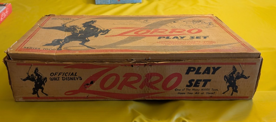 1954 Marx Toys No 1000 Walt Disney's Zorro playset With Box
