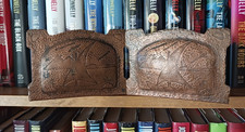 Vintage Hammered Copper Bookends Arts and Cra...