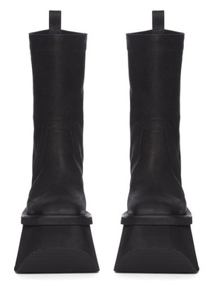 RICK OWENS $3210 Factory Black Boots New & Authentic | eBay