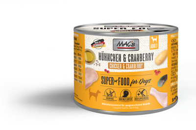 Mac´s Dog Hühnchen und Cranberry 6x200g, Nassfutter