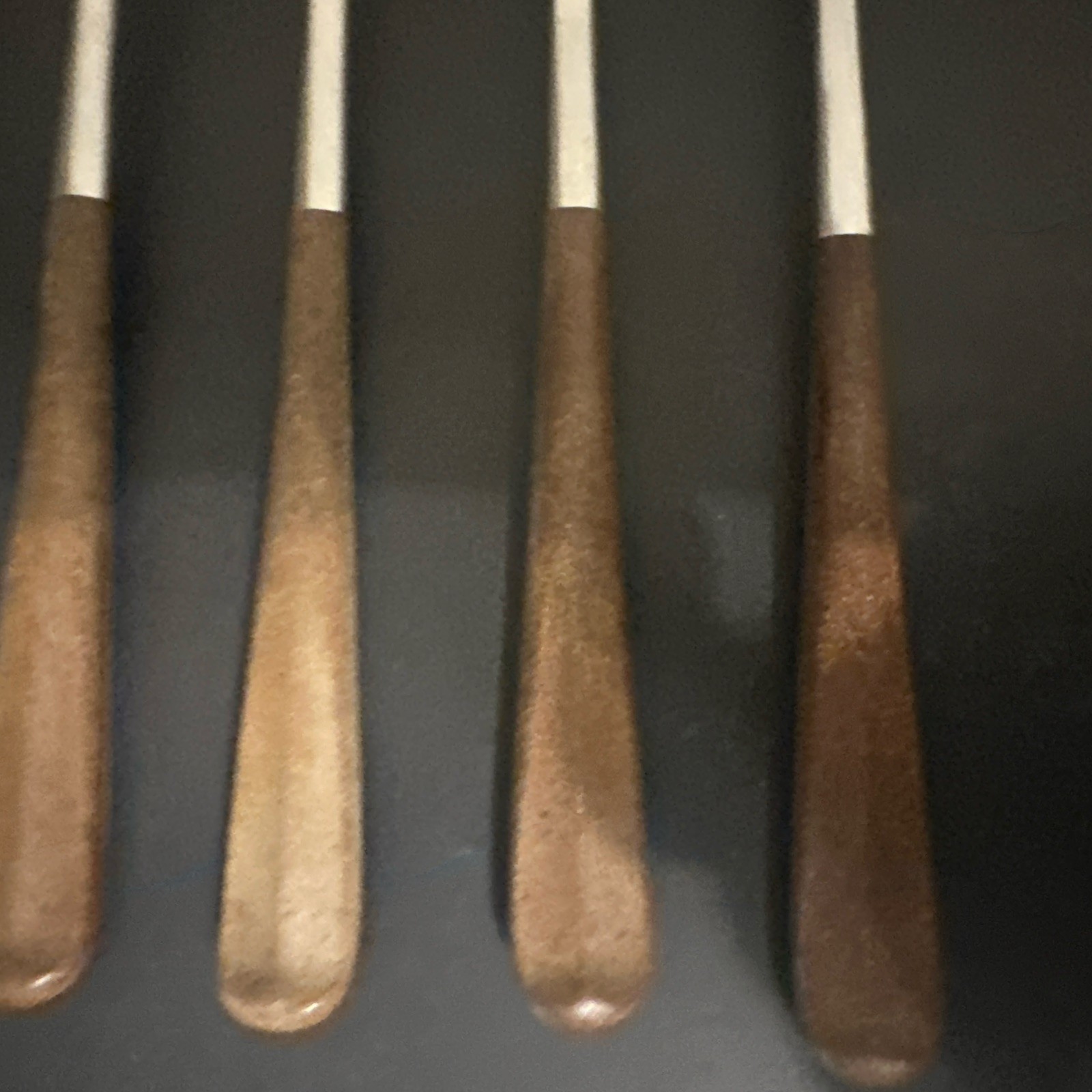 Vintage Ecko Epic Eterna Canoe Muffin 7 Iced Tea Spoons Forged Stainless