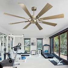 72 Inch Ceiling Fan No Light 8 Blade Indoor Outdoor Remote App Control DC Motor