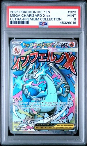Mega Charizard X Ex Pokemon Mep En-Me Black Star Promo 023 NM PSA 9