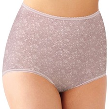 BALI Skimp Skamp Flower Nylon Full Cut Brief Panties Floral Granny Panty Large 7