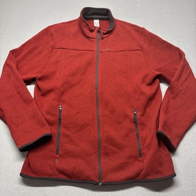 Quechua Oxylane Red Fleece Lined Jacket Size XL Stratermic
