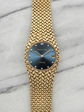 Vintage 1990s Audemars Piguet Cobra 5403 18K YG Blue Diamond Dial Auto 36mm
