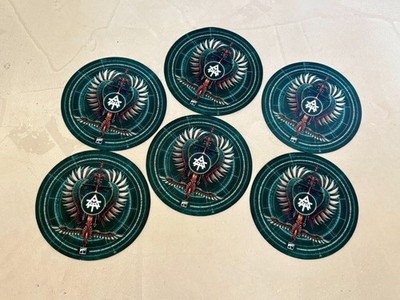 6x Warhammer 40k Objective Marker / Games Workshop / Aeldari - Eldar / Neoprene