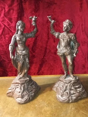 paire de statue En Régule - Photo 1/4