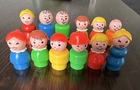 Fisher-Price Little People Wooden Figures Lot of 12 Assorted Colors Vintage