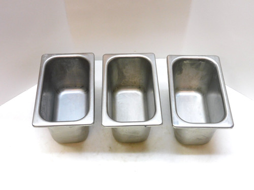 Polar Ware E904 18-8 Stainless Steel Serving Container 1-1/8 QT 1.07 L Lot of 3