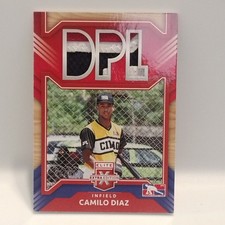 Camilo Diaz 2022 Elite Extra Edition Red /49 DPL Tri-Color Prospect Patch SSP 