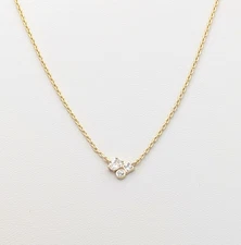 Kendra Scott Adjustable Gold Plated Henry Short Pendant Necklace w/White CZ w/DB