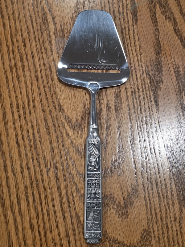 Heilag Olav Norway H-S Pewter Handle Cheese Slicer Vikings