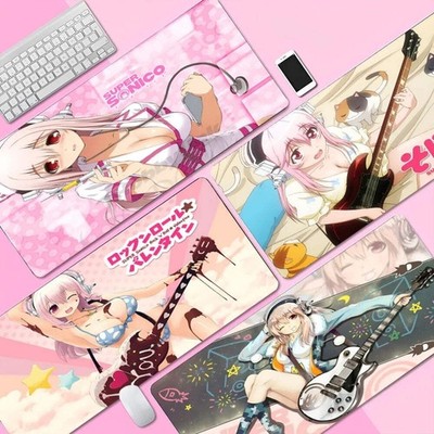 Super Sonico 80x30cm XL Lockedge verdicktes Mauspad Oversized Gaming Tastatur N