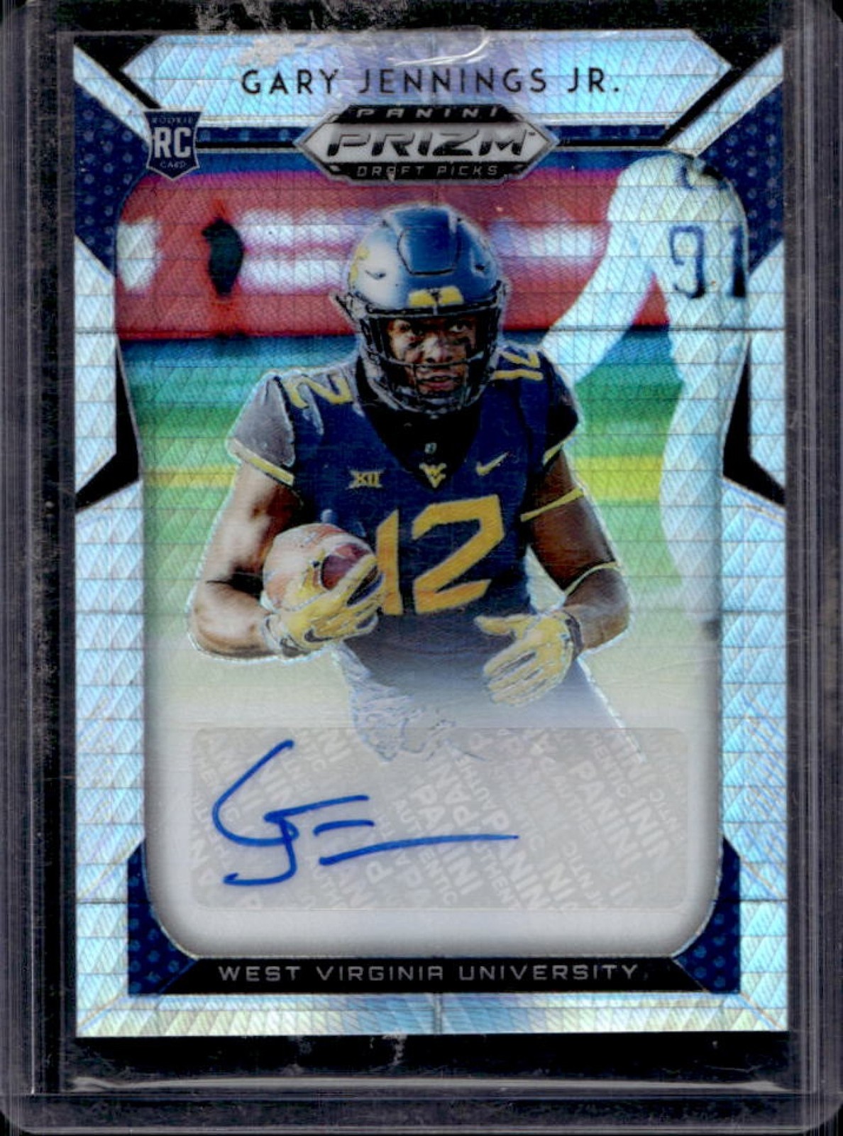 Gary Jennings Jr Panini Prizm Draft Picks #247 Autograph-Hyper