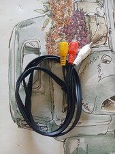 Trs AUX Male 3.5mm to 3 RCA AV Audio Video Male Cable Works