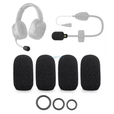 4 Mic Foam Covers+12 O-Rings Cardo Packtalk/Freecom/Smart Hybrid Microphones