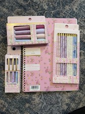 LoveShackFancy x yoobi Floral Stationery Set, Spiral Notebook, Pens
