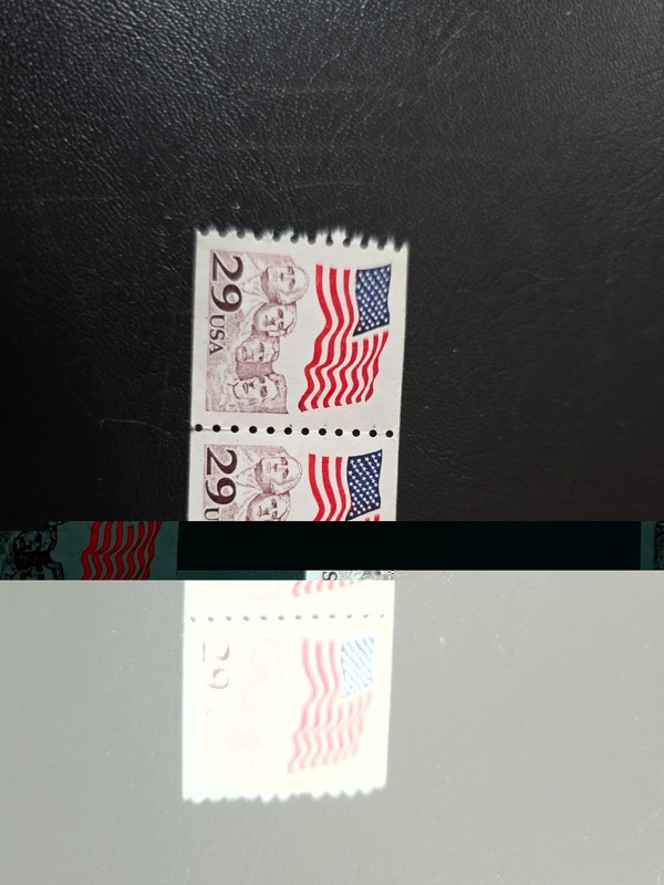Us Flag, 29 Cent Mount Rushmore 3 Coil Stamps MNH