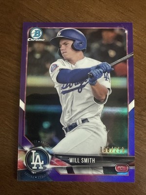 2018 Bowman #BCP20 Will Smith Chrome Prospects Purple Refractor #/250
