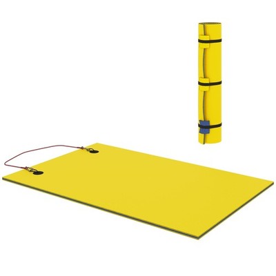 9' x 6' Floating Water Pad Mat - Lake, Pool, Ocean - Adult Foam Island - Yellow