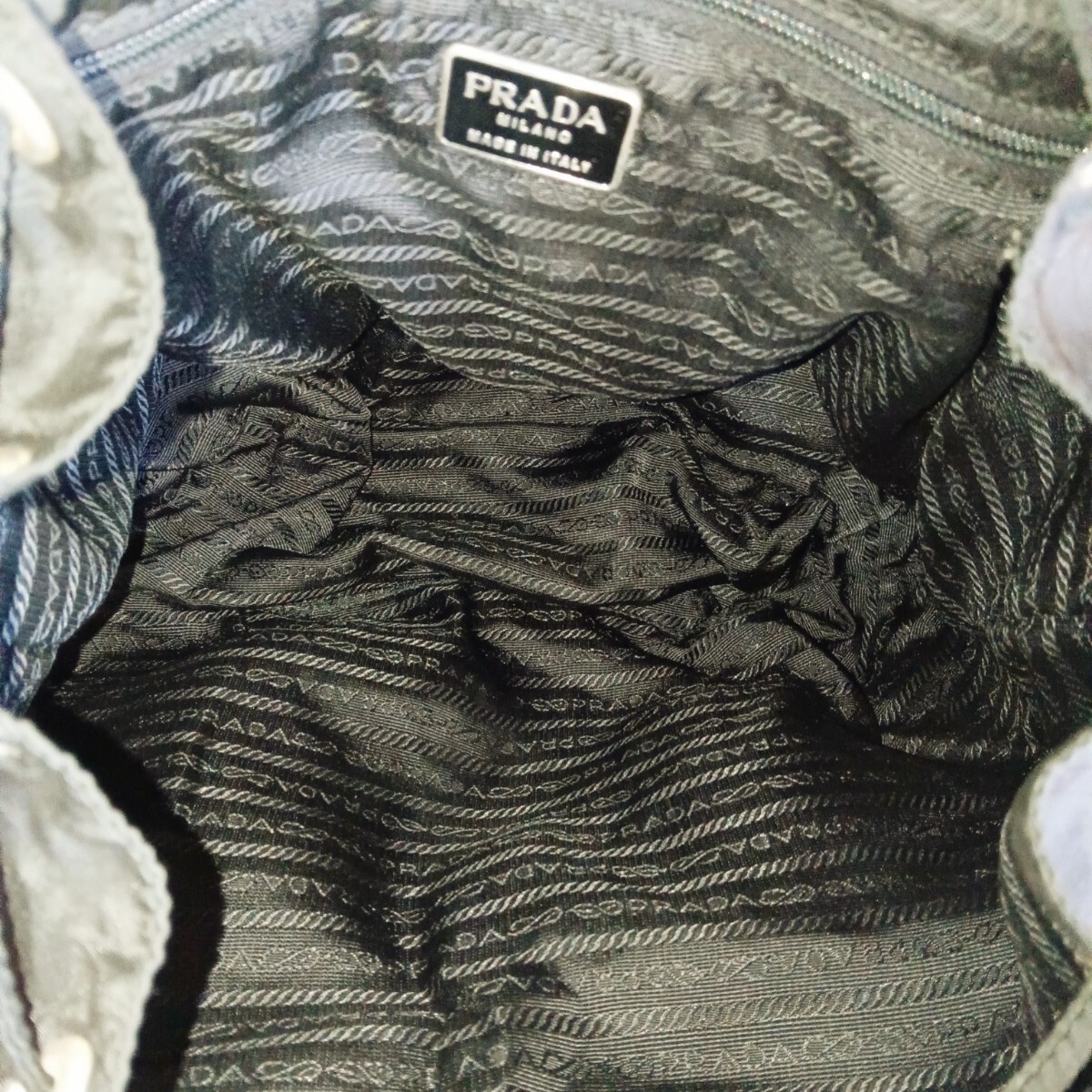 Good Condition PRADA Vintage 96s Nylon Drawstring Backpack Lightweight Large Cap thumbnail 8