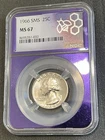 1966 SMS 25c Washington Quarter Coin MS67 NGC