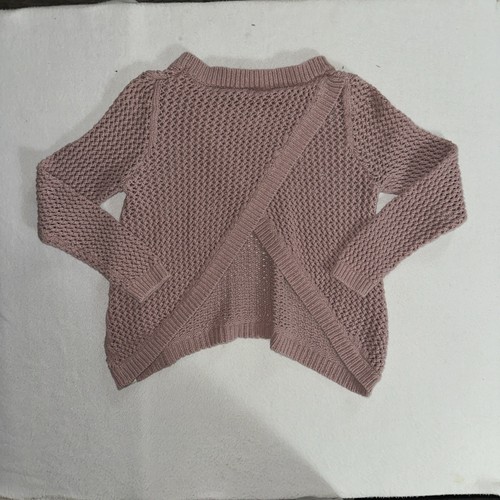 Ripcurl Sweater Wrap Women’s Large Pink Blush Crotchet Open Knit Beach - Picture 7 of 7