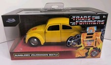 Transformers Yellow BUMBLEBEE VW Beetle Diecast 1:32 Scale Hollywood Rides NEW