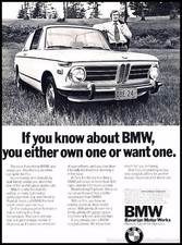1973 BMW 2002 Vintage Advertisement Print Art Car Ad J274