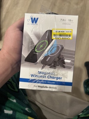 Just Wireless Magnetic Charging for MagSafe Charger Car Mount - Black