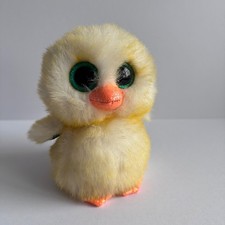 Ty Beanie Boo Easter Lemon Drop Chick Stuffed Animal Plush Glitter Big Eyes