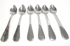6 Grapefruit Spoons DANSK SILHOUETTE Stainless 18/10 Flatware Silverware EUC