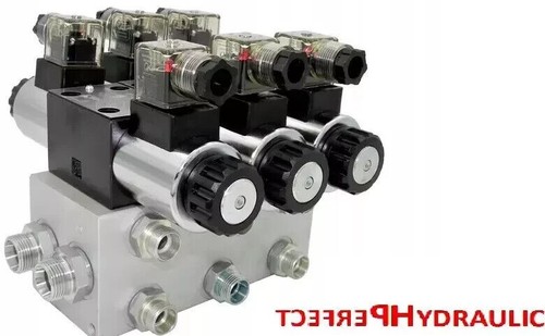 Hydraulikventil Steuerventil 5 Sektion CETOP 03 NG6 60l/min 12V Grundplatte DBV