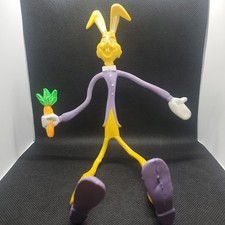 Vintage 1970s Bendable Bendy  Rubber Yellow P...