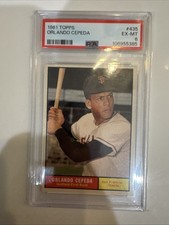 1961 Topps Orlando Cepeda #435 San Francisco Giants HOF  PSA EX-MT 6