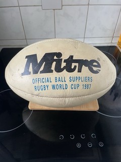Vintage Mitre 5 Rugby Ball World Cup 1987 Size 5 Good Condition