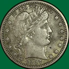 1907 Barber Quarter Choice Extremely Fine XF+ Coin #40413