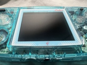 SNK Neo Geo Pocket Color Slim Crystal Blue with IPS Screen Mod + New Shell