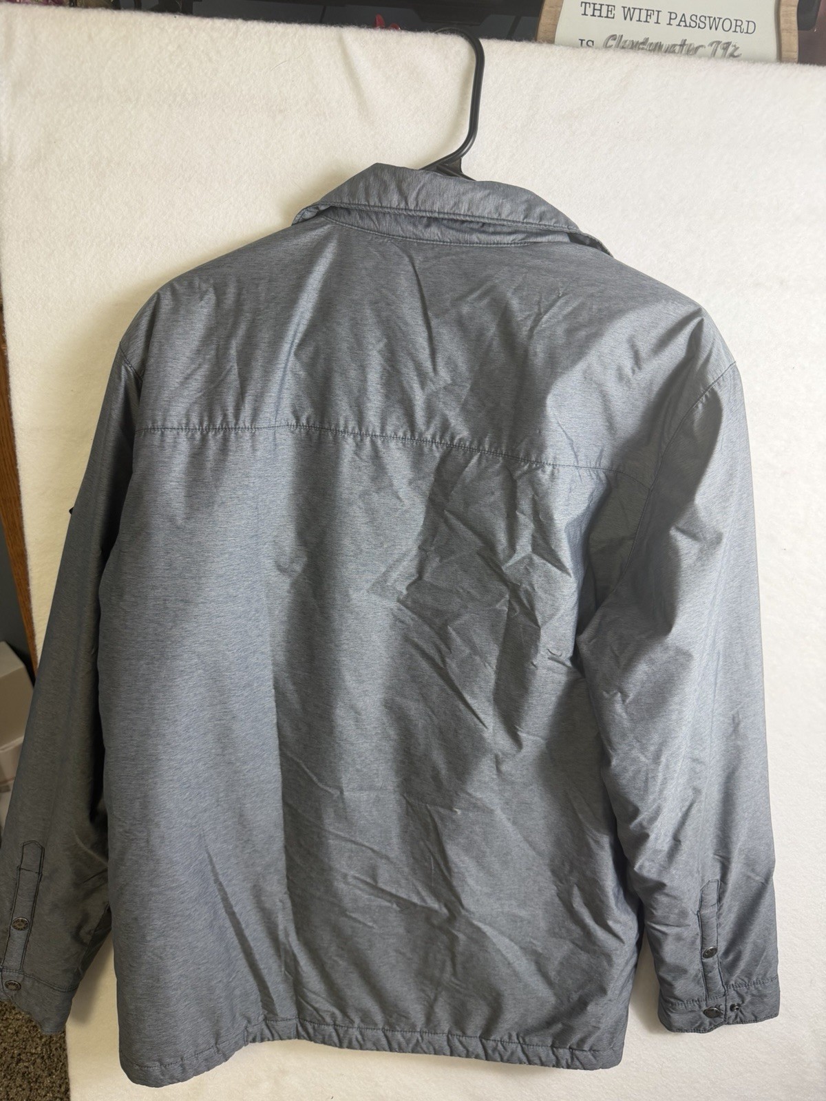 Men’s Medium North Face Button Down Jacket Gray - image 8