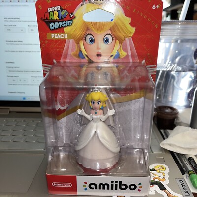 Amiibo Super Mario Odyssey -Peach Wedding Outfit, New Sealed Box{ABL1-68}