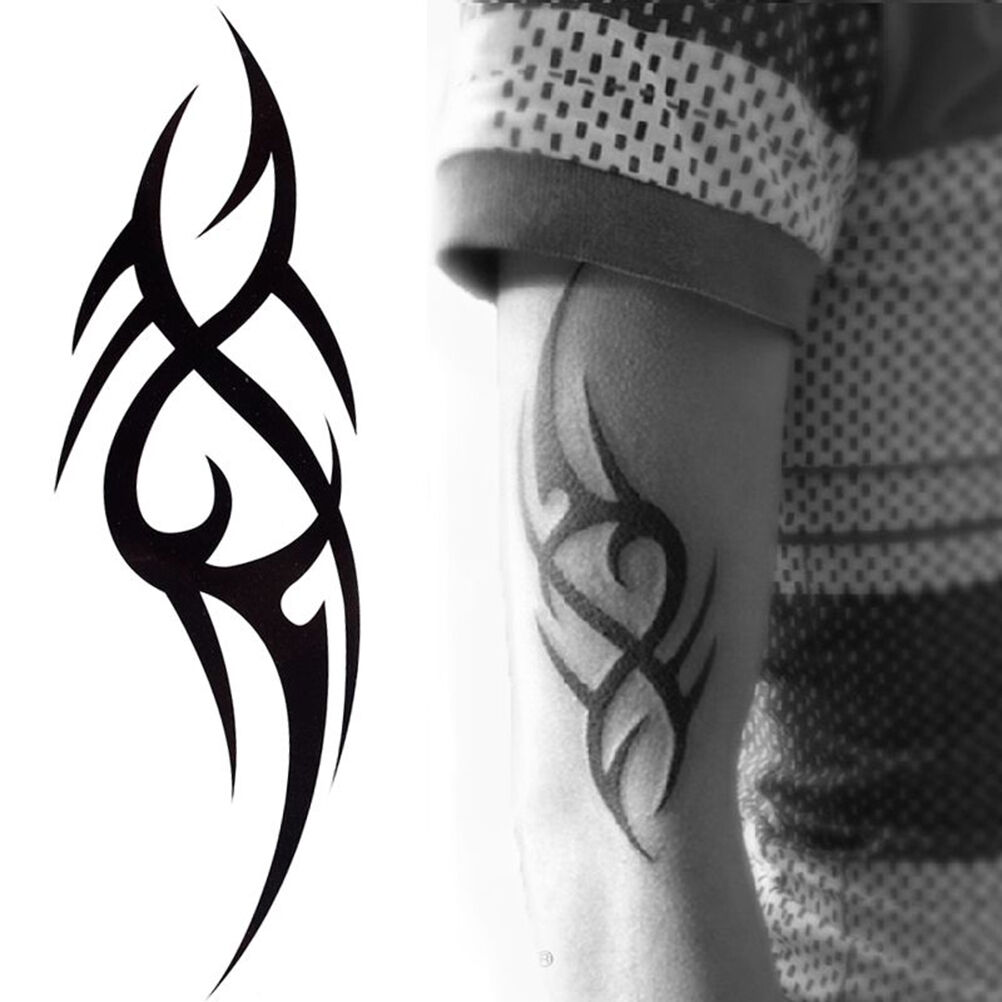 3x Body Art Cool 3D Men Sleeve Tattoo Arm Temporary Totem Tattoo Stickers`ju
