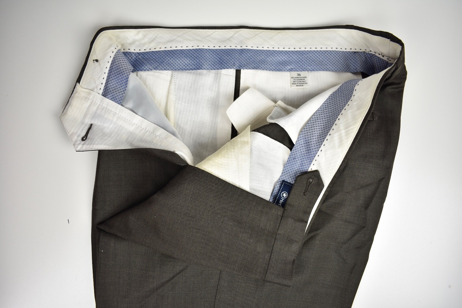 Hart Schaffner Marx Solid Brown Wool/Cashmere Ble… - image 3