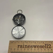 Vintage Dinsmore Instrument Co Safety Pin Compass Pocket Watch Style Japan