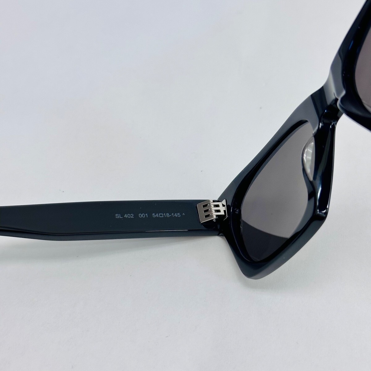 SAINT LAURENT 402 YSL SL402 001 Black Bold Rectangular Unisex 