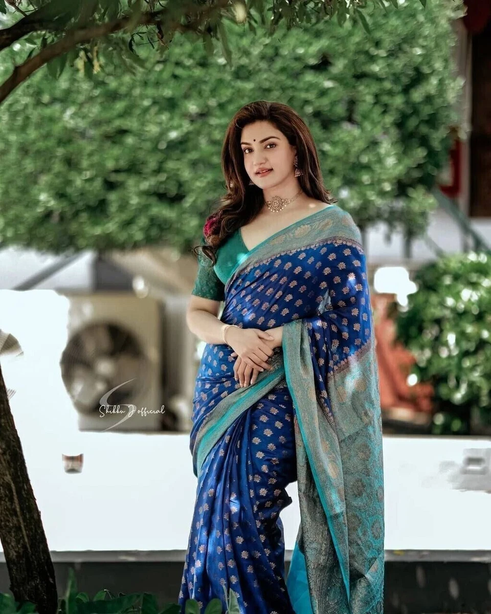 Silk saree best sale style