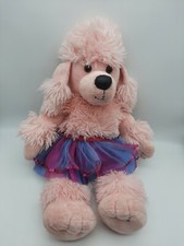 Build a Bear French Poodle Soft Pink 18  Plush Puppy Dog w/Skirt  Barks