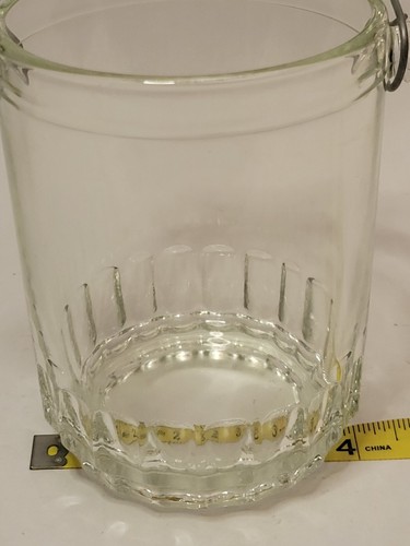 Vintage Fidenza Vetraria Stampi Francolini Glass Ice Bucket Pail Handle Italy - Picture 10 of 10